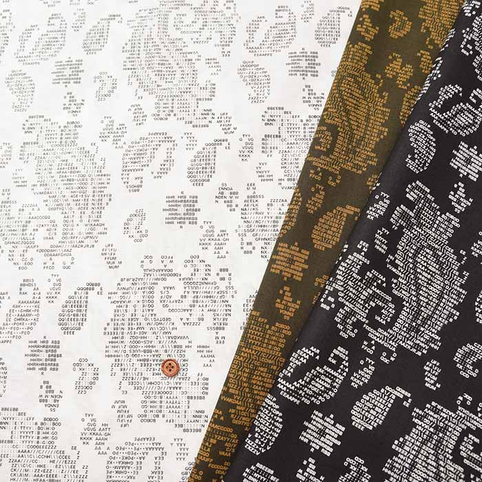 Cotton 60 lammy printed fabric ASCII art - nomura tailor