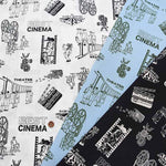 Cotton Broad Broad Printed Fabric Cinema - nomura tailor