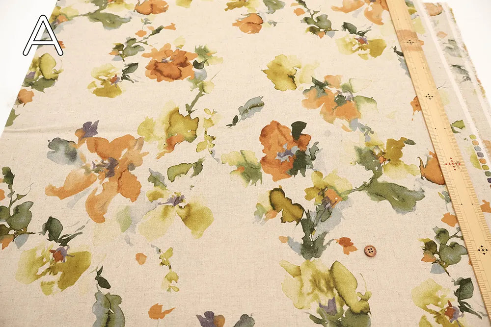 C/L Sheeting Printed Fabric - Watercolor Flower - nomura tailor