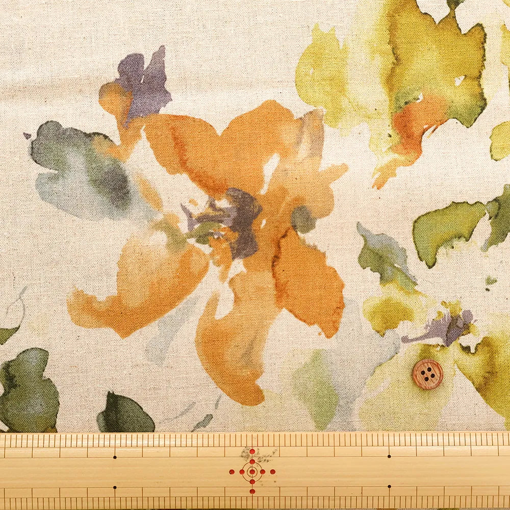 C/L Sheeting Printed Fabric - Watercolor Flower - nomura tailor
