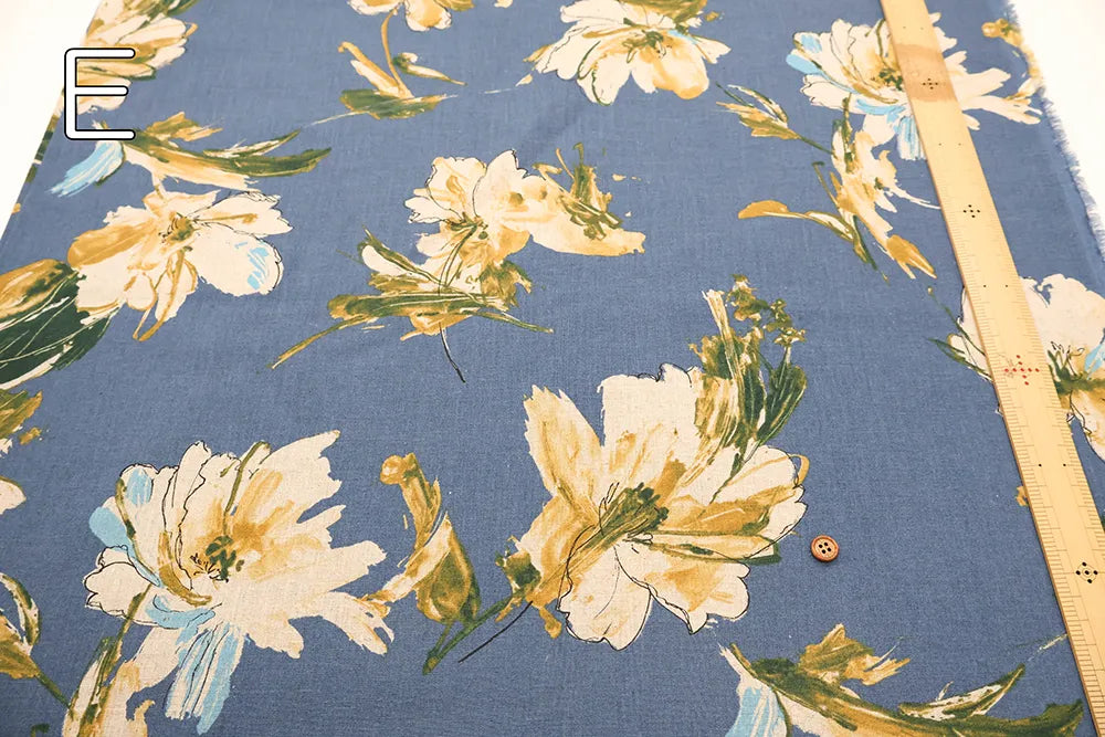C/L Sheeting Printed Fabric 水彩フラワー - nomura tailor