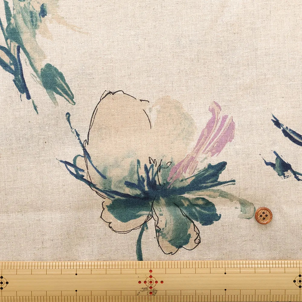 C/L Sheeting Printed Fabric 水彩フラワー - nomura tailor