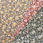Cotton 21W Corduroy Printed Fabric - Mini Flowers - nomura tailor