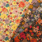 Cotton 21W Corduroy Printed Fabric - Flowers - nomura tailor
