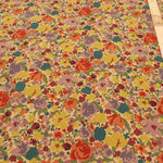 Cotton 21W Corduroy Printed Fabric - Flowers - nomura tailor