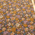 Cotton 21W Corduroy Printed Fabric - Flowers - nomura tailor