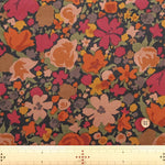 Cotton 21W Corduroy Printed Fabric - Flowers - nomura tailor
