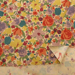 Cotton 21W Corduroy Printed Fabric - Flowers - nomura tailor