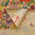 Cotton 21W Corduroy Printed Fabric - Flowers - nomura tailor