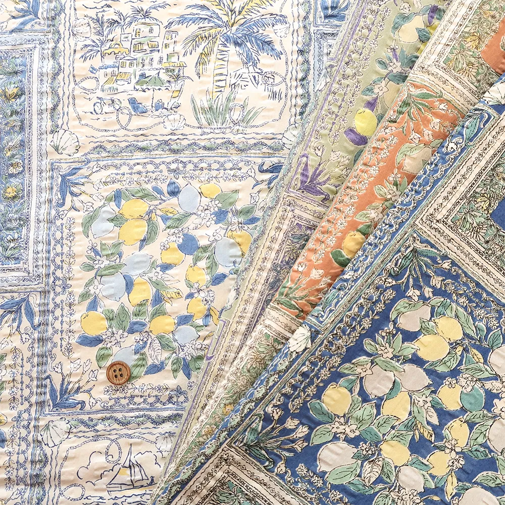 Cotton 60 Lawn  Ripple-printed Fabric - Bandana Style - nomura tailor