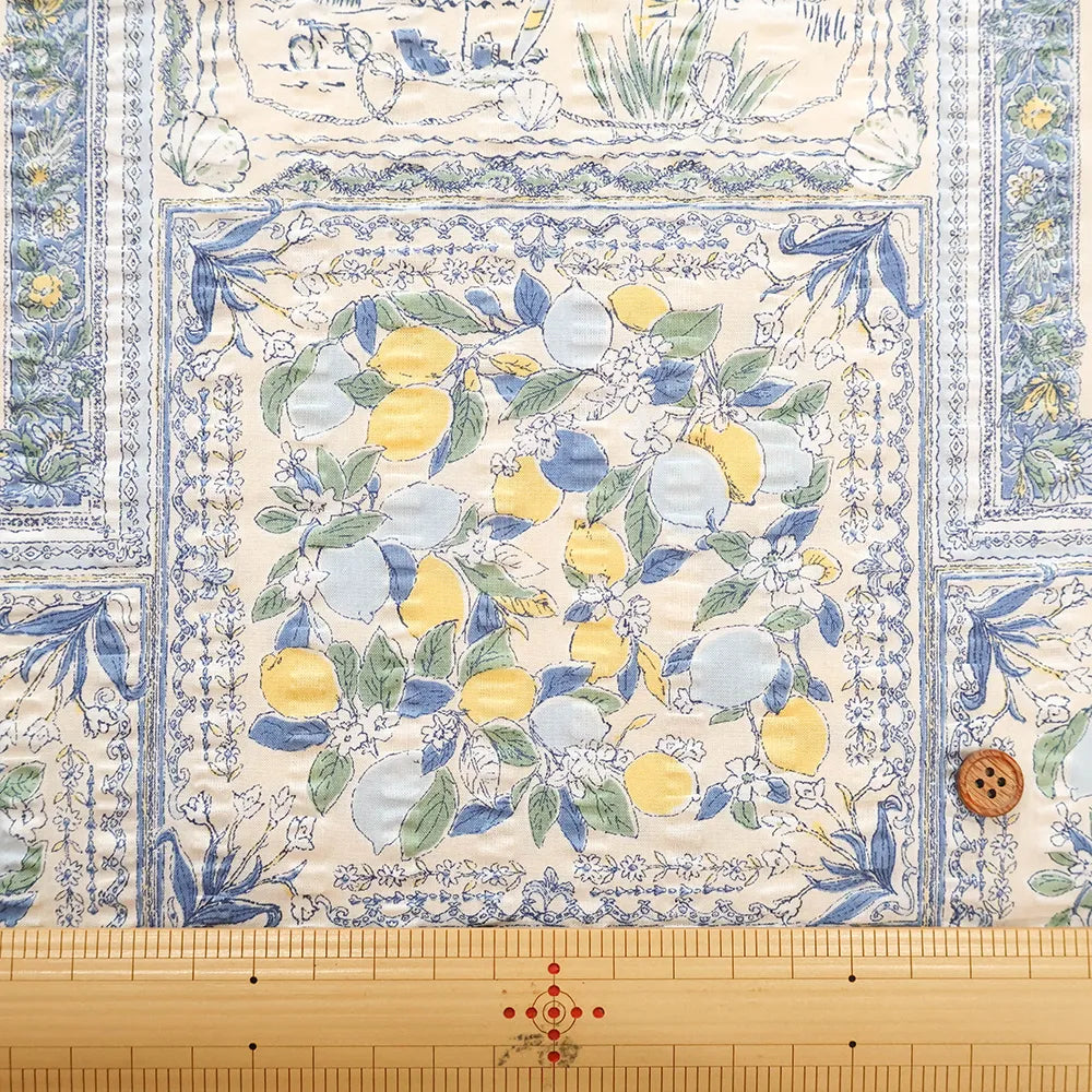 Cotton 60 Lawn  Ripple-printed Fabric - Bandana Style - nomura tailor