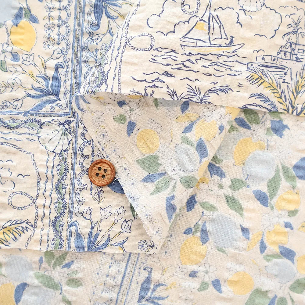 Cotton 60 Lawn  Ripple-printed Fabric - Bandana Style - nomura tailor