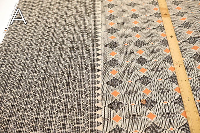 C/R Lawn Printed Fabric - Art Border - nomura tailor