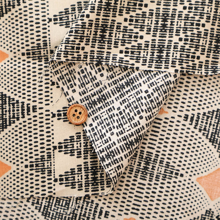 C/R Lawn Printed Fabric - Art Border - nomura tailor