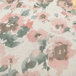 Linen Sheeting printed Fabric - Watercolor Flower - nomura tailor