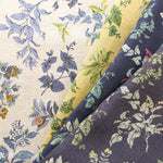 Linen Sheeting printed Fabric - Botanical Flowers - nomura tailor