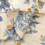 Linen Sheeting printed Fabric - Botanical Flowers - nomura tailor