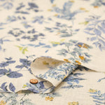 Linen Sheeting printed Fabric - Botanical Flowers - nomura tailor