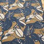 Half-Linen Sheeting Printed Fabric - Artificial Flowers - nomura tailor