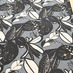 Half-Linen Sheeting Printed Fabric - Artificial Flowers - nomura tailor