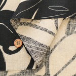Half-Linen Sheeting Printed Fabric - Artificial Flowers - nomura tailor