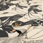 Half-Linen Sheeting Printed Fabric - Artificial Flowers - nomura tailor