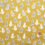 Cotton 21W Corduroy Printed Fabric - Cat - nomura tailor