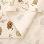 Cotton 21W Corduroy Printed Fabric - Cat - nomura tailor