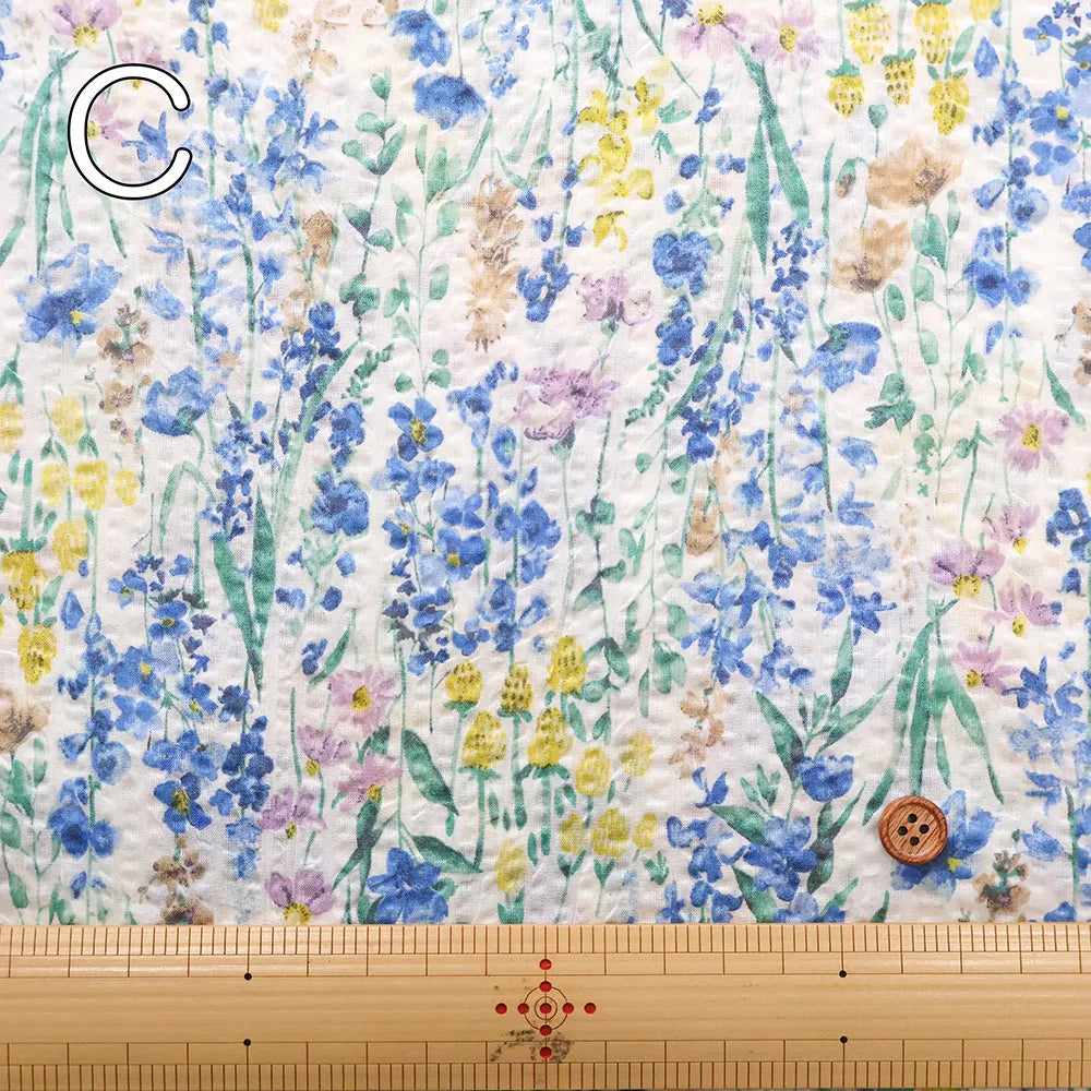 Cotton 80 Lawn Miracle Wave  Printed Fabric - Flower - nomura tailor