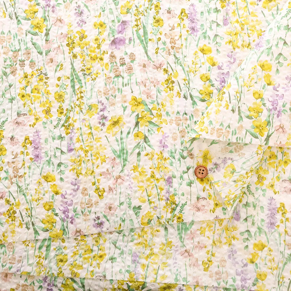 Cotton 80 Lawn Miracle Wave  Printed Fabric - Flower - nomura tailor