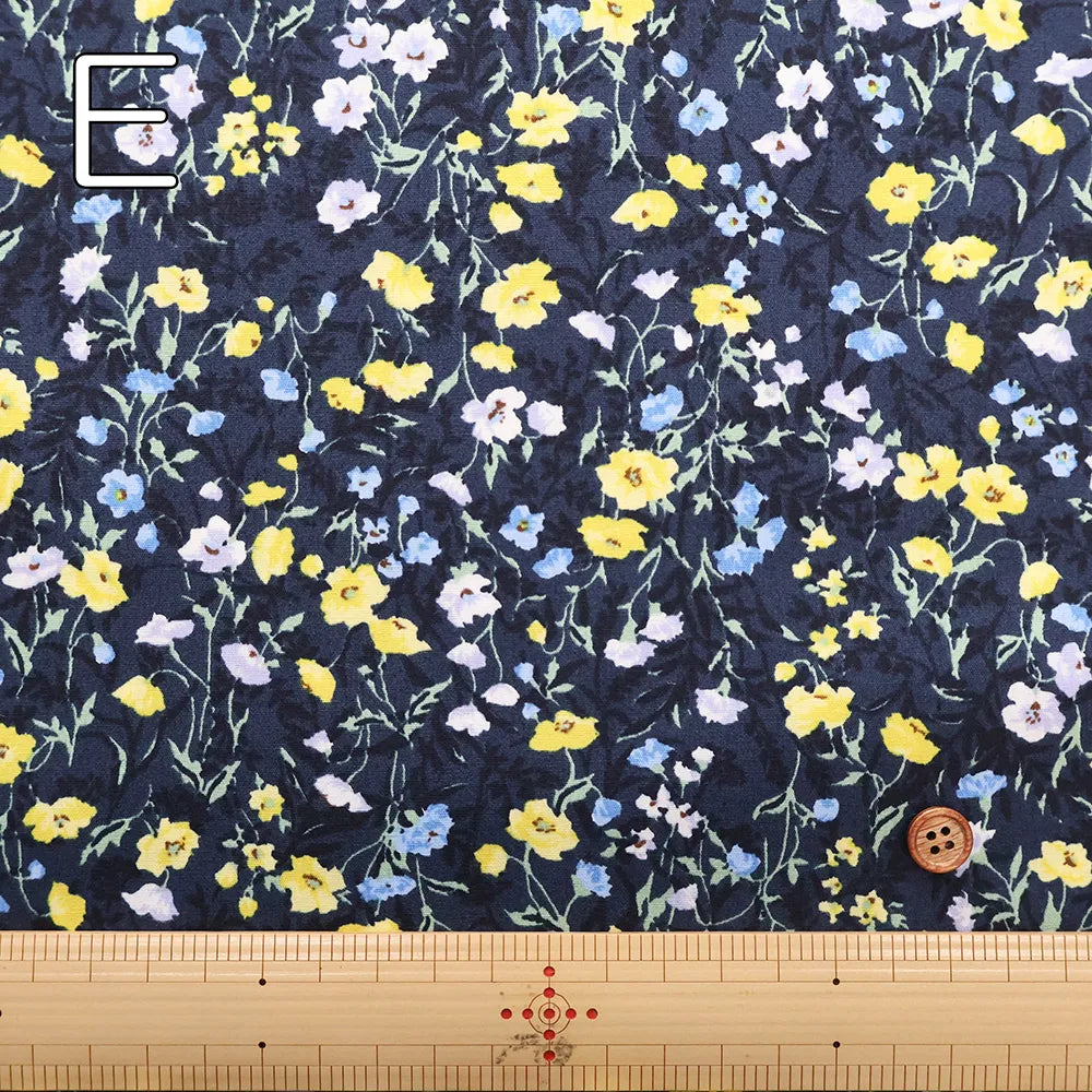 40"Cotton Broad Printed Fabric - Flowers - nomura tailor