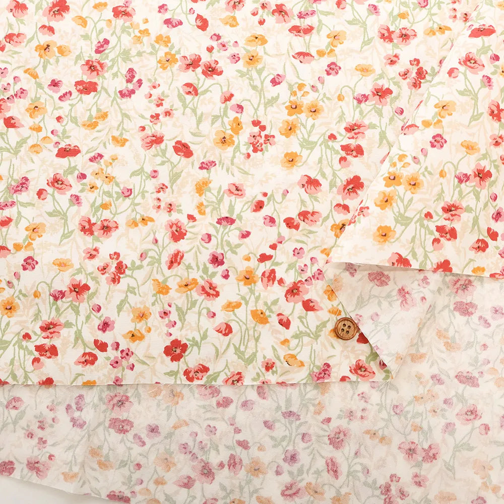 40"Cotton Broad Printed Fabric - Flowers - nomura tailor