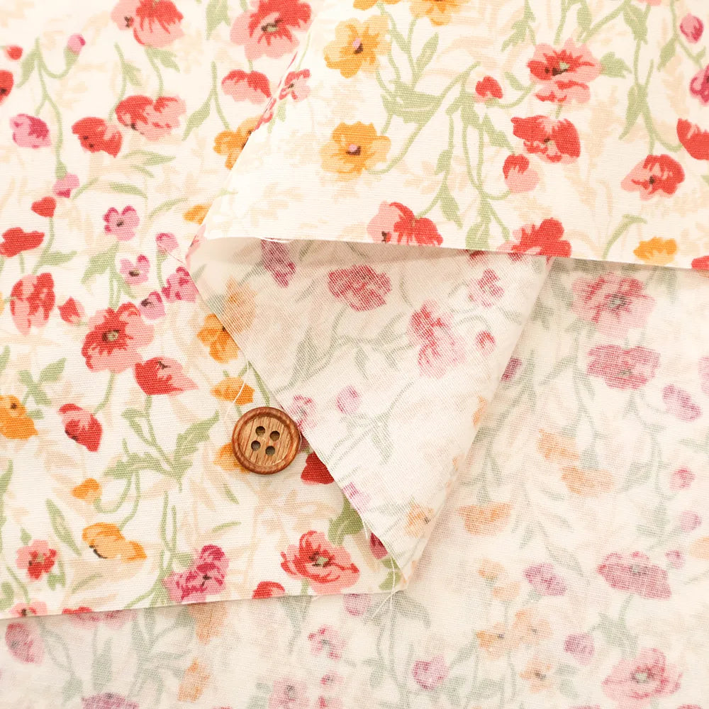 40"Cotton Broad Printed Fabric - Flowers - nomura tailor