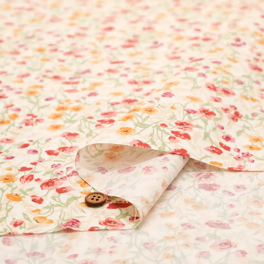 40"Cotton Broad Printed Fabric - Flowers - nomura tailor