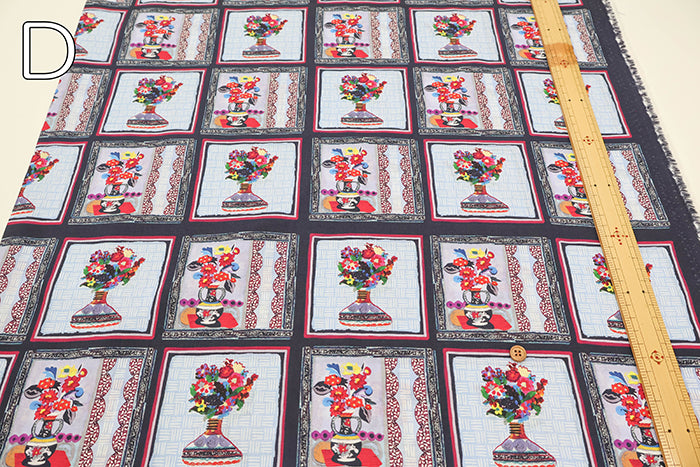Cotton Inkjet-printed Fabric - Interior Flower - nomura tailor