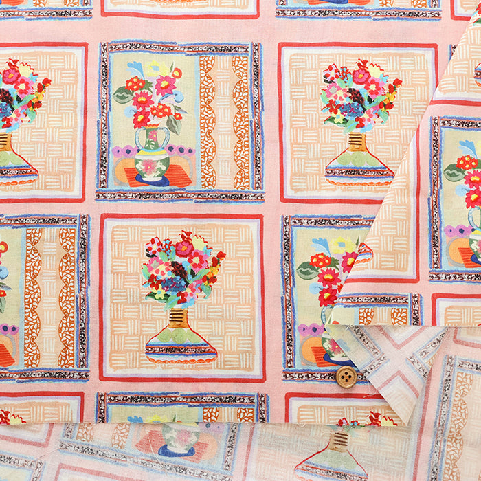 Cotton Inkjet-printed Fabric - Interior Flower - nomura tailor
