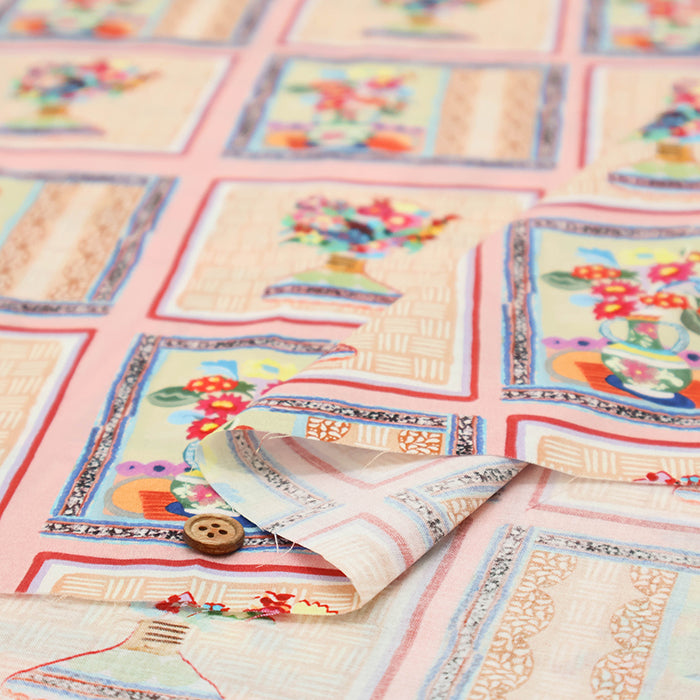 Cotton Inkjet-printed Fabric - Interior Flower - nomura tailor