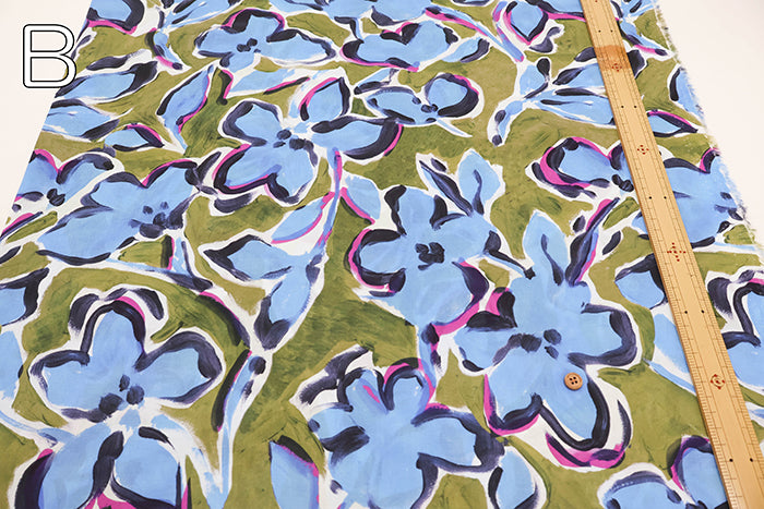 Cotton Inkjet-printed Fabric - Flower - nomura tailor