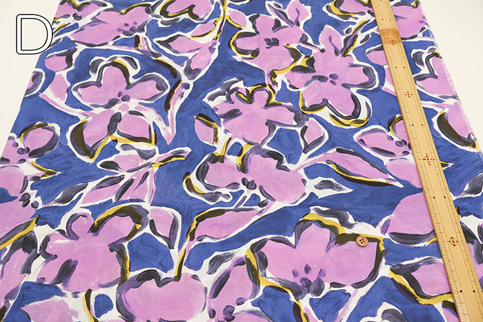 Cotton Inkjet-printed Fabric - Flower - nomura tailor