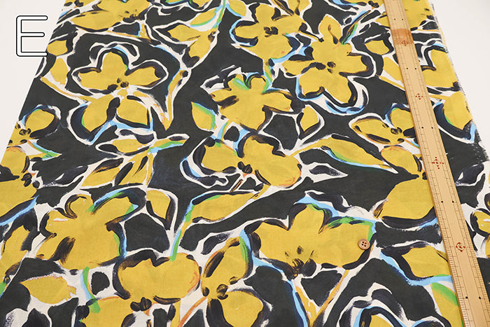 Cotton Inkjet-printed Fabric - Flower - nomura tailor