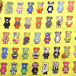 60"Cotton Lawn Inkjet Printed Fabric　Unique Bear - nomura tailor