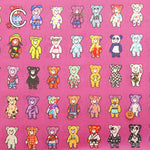 60"Cotton Lawn Inkjet Printed Fabric　Unique Bear - nomura tailor