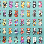 60"Cotton Lawn Inkjet Printed Fabric　Unique Bear - nomura tailor