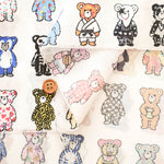 60"Cotton Lawn Inkjet Printed Fabric　Unique Bear - nomura tailor