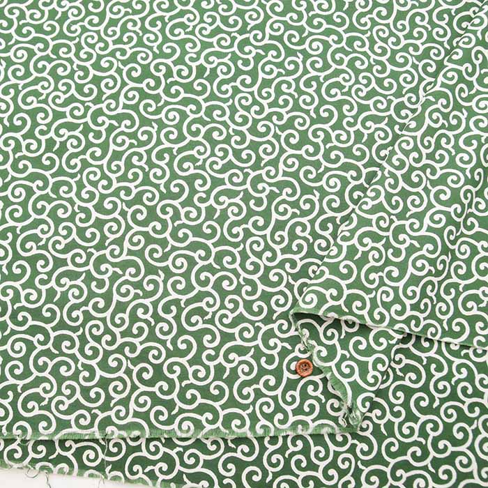 Cotton sheeting print fabric Karakusa (small) - nomura tailor