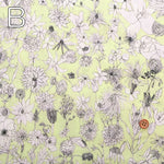Cotton 60 Lawn Inkjet Printed Fabric Shu Shiro×HOKKOH Flower Rain - nomura tailor