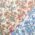 60"Cotton Lawn Printed Fabric - Paisley Flower - nomura tailor
