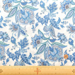 60"Cotton Lawn Printed Fabric - Paisley Flower - nomura tailor