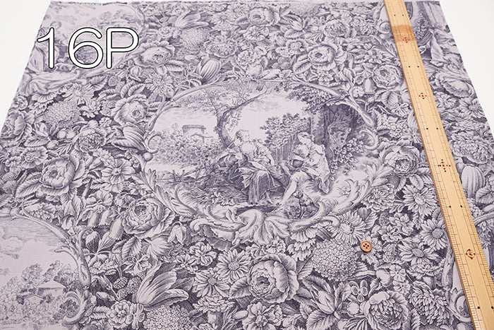 Cotton Shirting Classical Printed Fabric - Toile de Jouy - nomura tailor