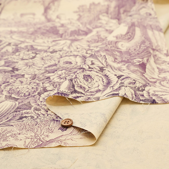Cotton Shirting Classical Printed Fabric - Toile de Jouy - nomura tailor